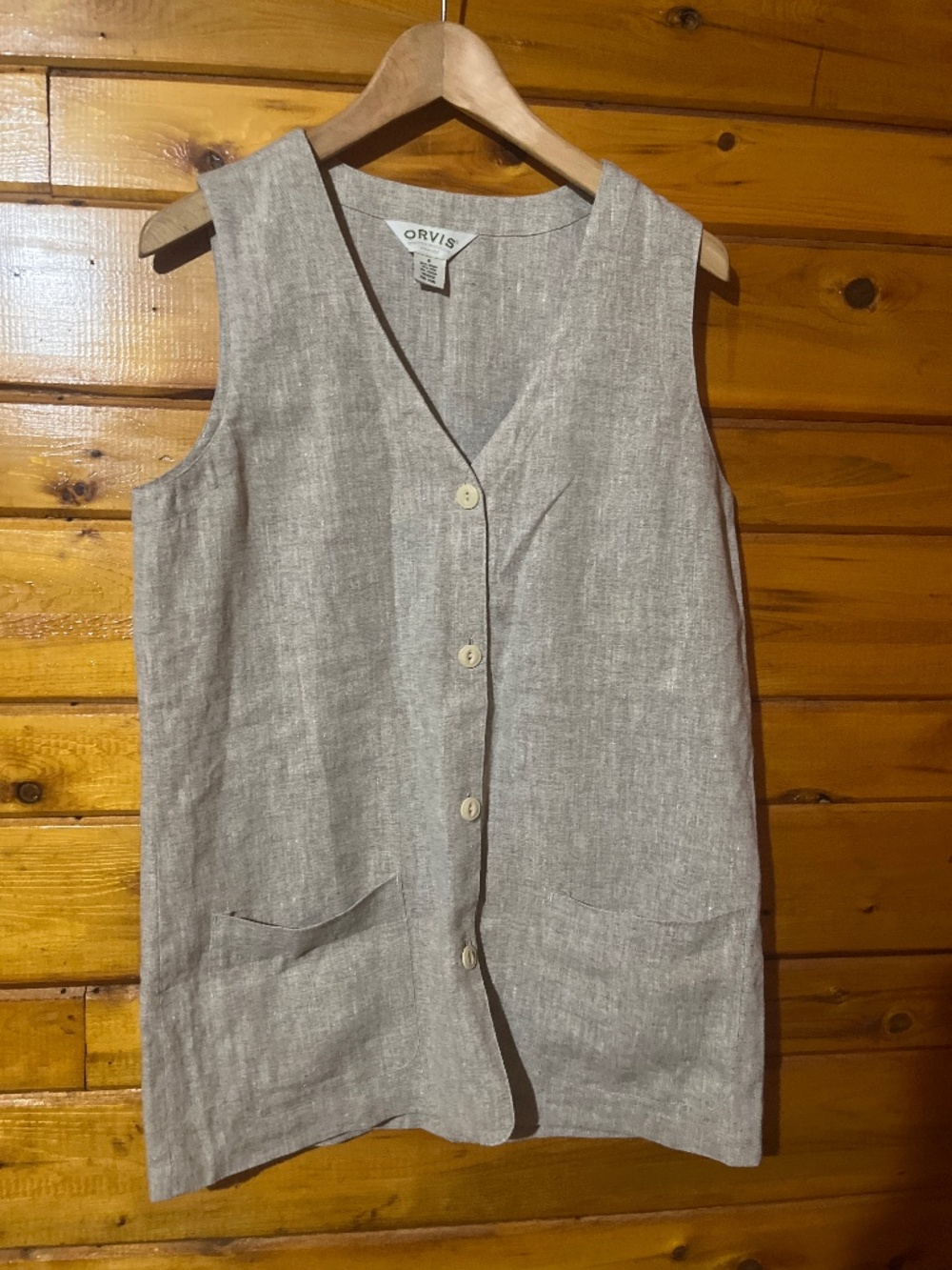 Lightweight Hemp Yak V-neck Button up Vest